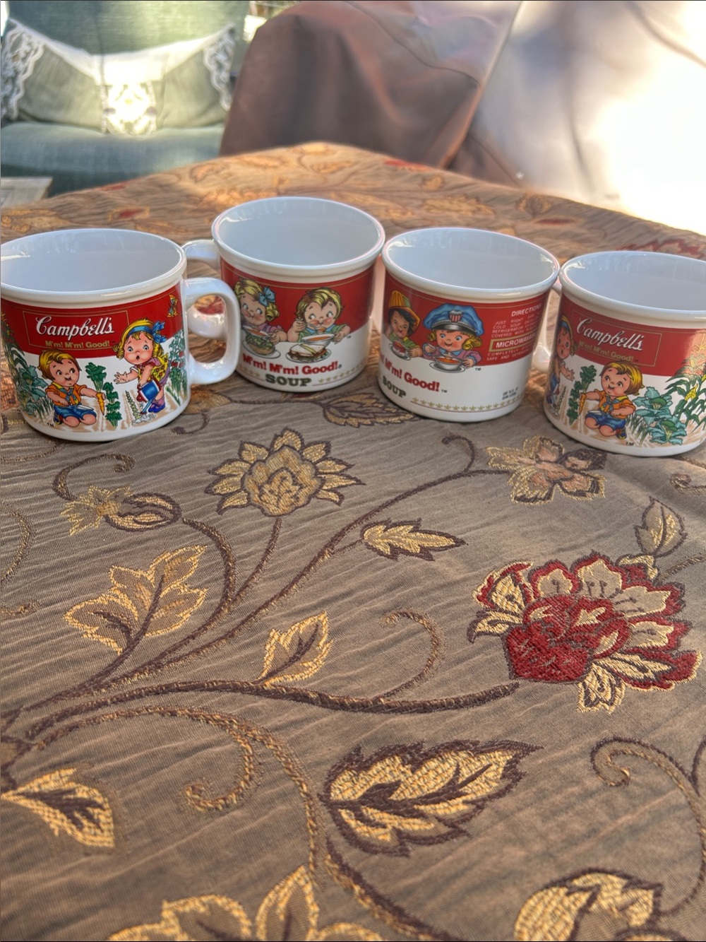 Campbell's Red Vintage Soup Mugs - Set of 4